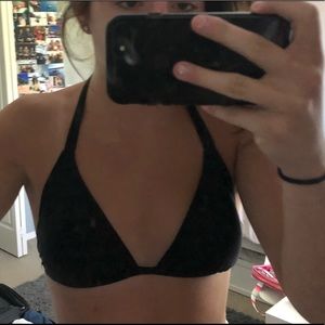 Black triangle swim top